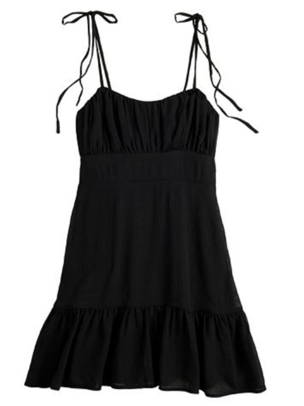 Juniors' Speechless Spaghetti Tie Strap Chiffon Mini Dress